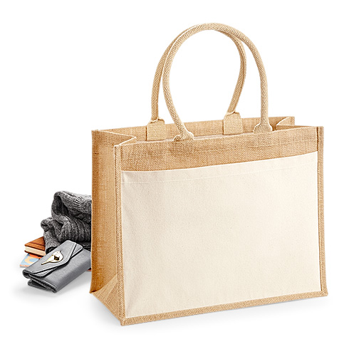 W427 Cotton Pocket Jute Shopper